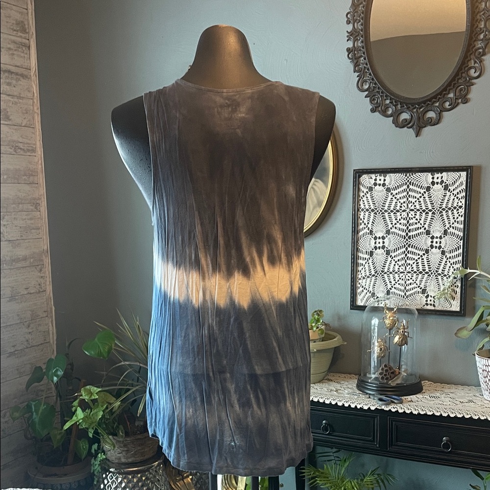 American Eagle Outfitters Navy Tie-Dye Tank Top - Picture 5 of 6